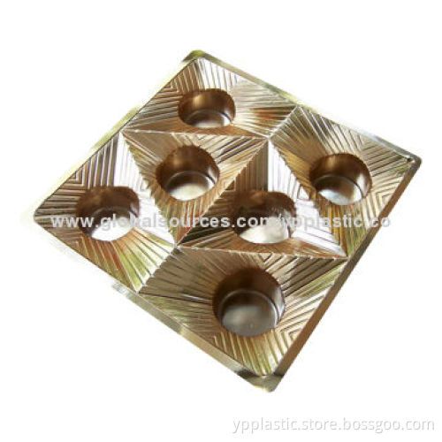 Golden plastic packing tray, PVC/PET/PS is available, 15 years golden manufacturer